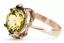 Ring Vintage craft Yellow Peridot Original Vintage 14K Rose Gold vrc206r